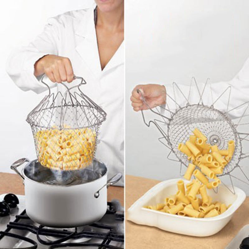 Foldable Stainless Steel Basket Strainer