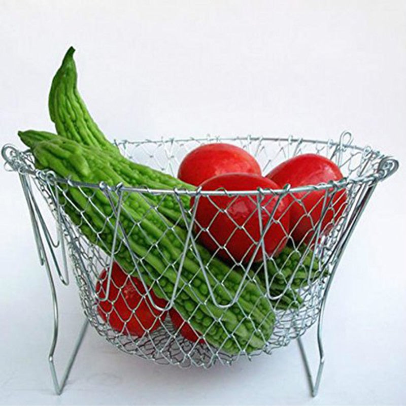 Foldable Stainless Steel Basket Strainer