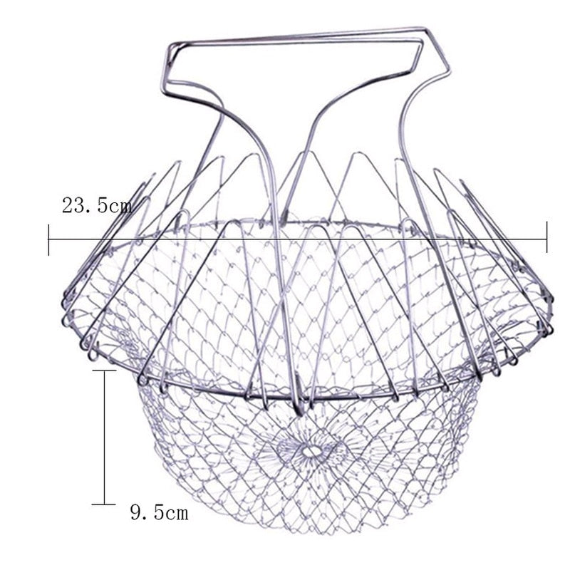 Foldable Stainless Steel Basket Strainer