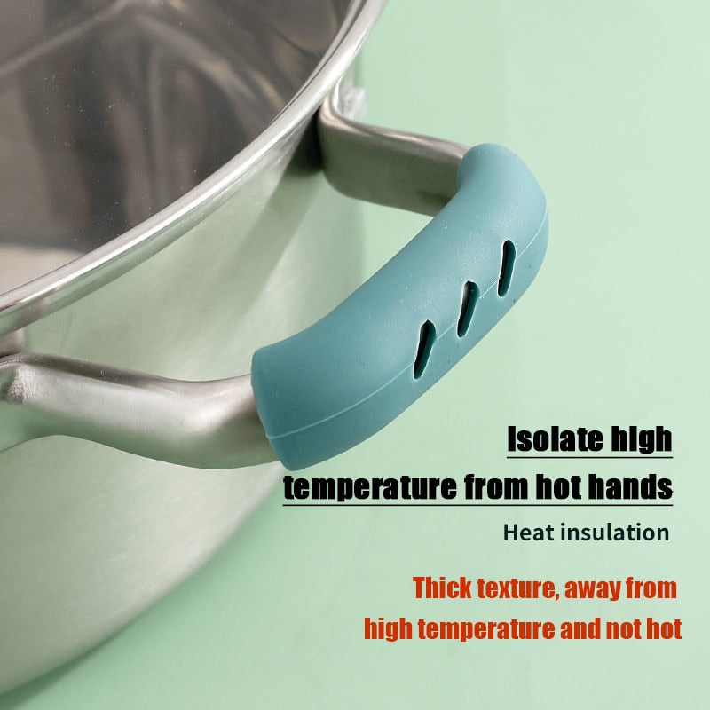 4/8Pcs Silicone Pan Handle Cover for Insulation