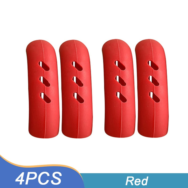 4/8Pcs Silicone Pan Handle Cover for Insulation