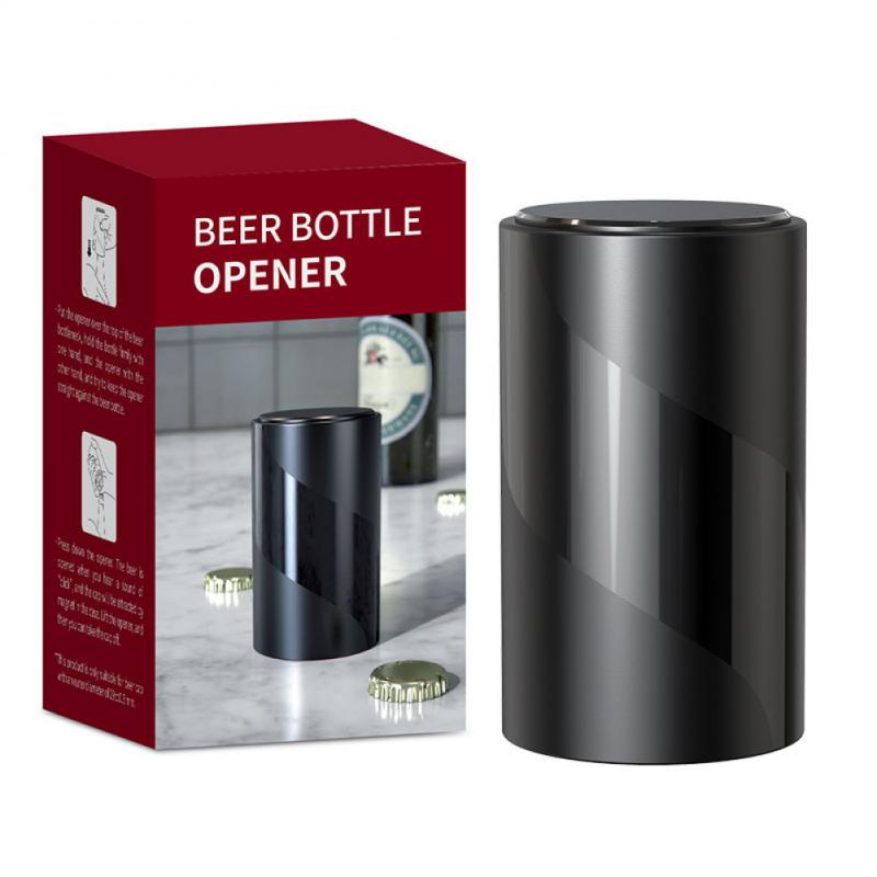 Automatic Bottle Opener with Magnetic Cap