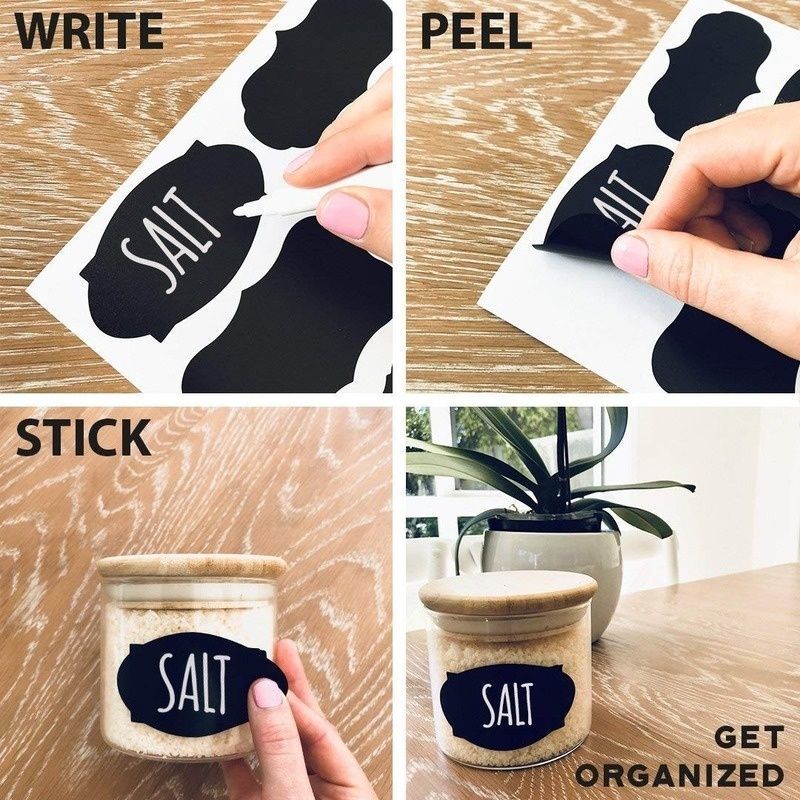 50 Piece Chalkboard Jar Labels