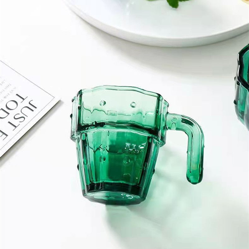 4/6 Pcs Glass Cactus Cups Set