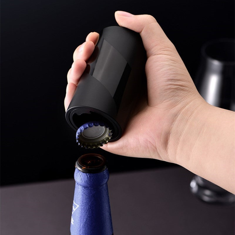 Automatic Bottle Opener with Magnetic Cap