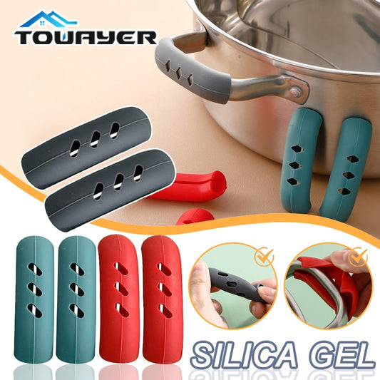 4/8Pcs Silicone Pan Handle Cover for Insulation